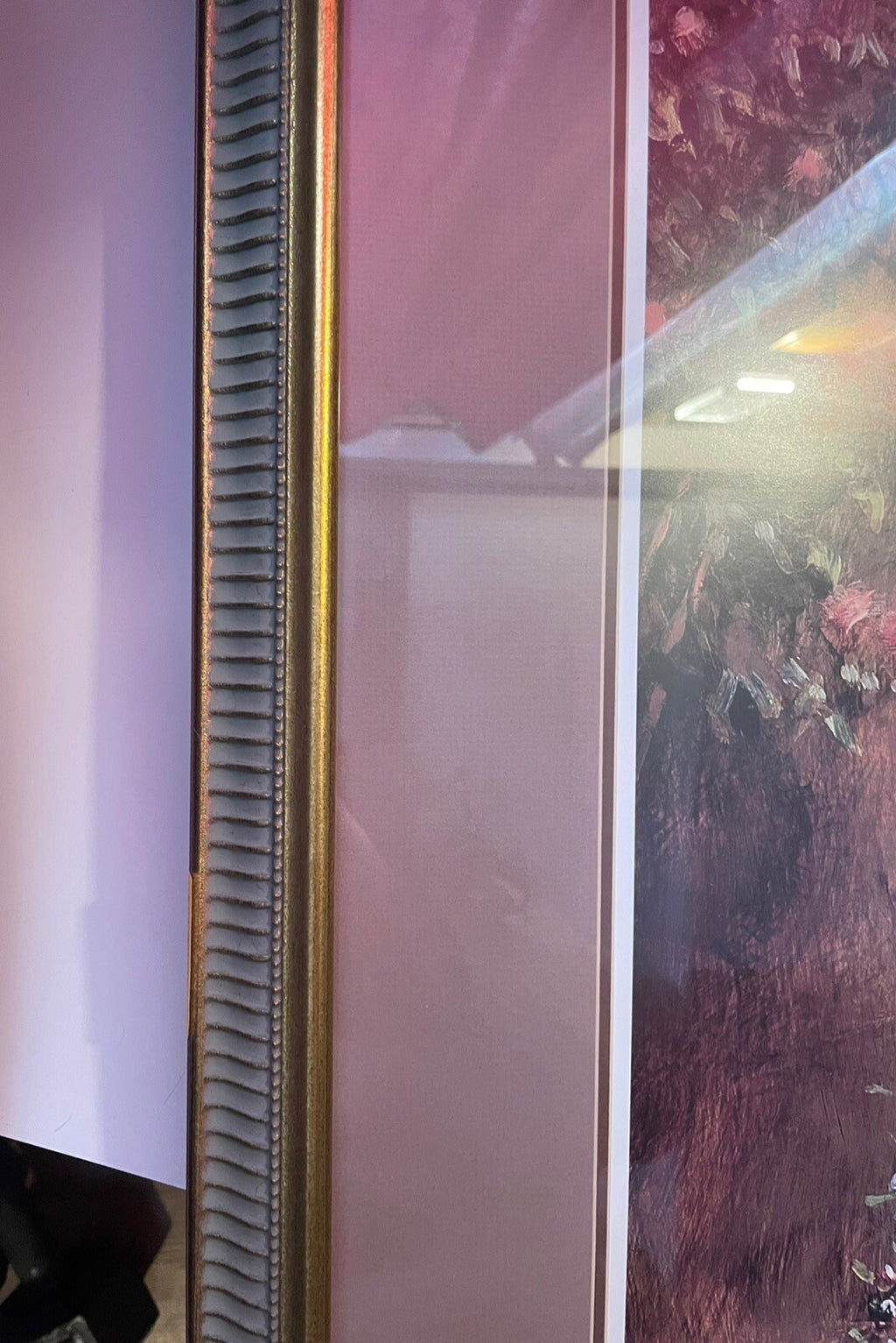 Framed Floral Window Box Painting – Vibrant, Large, Elegant Wall Art