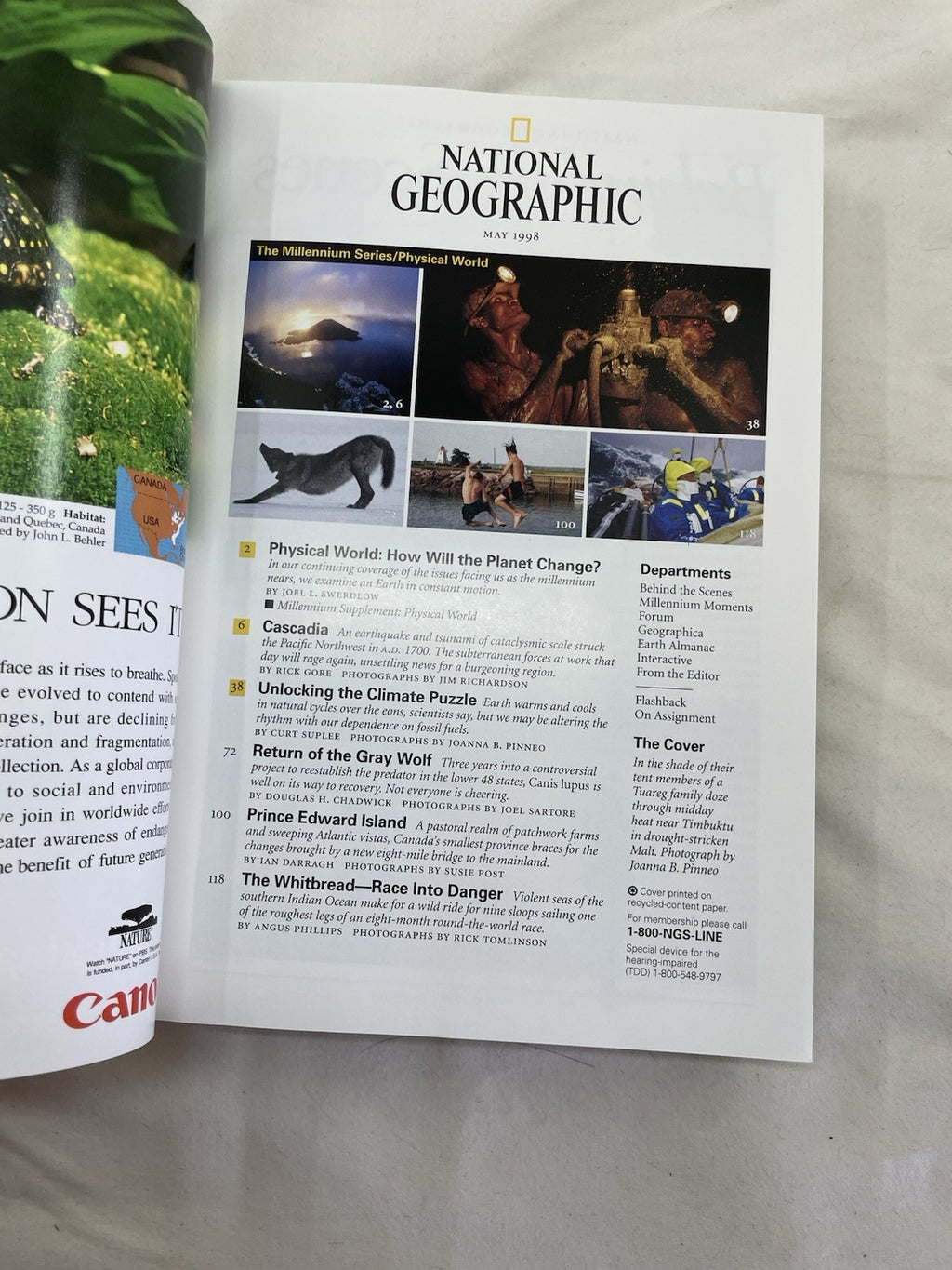 Vintage Nat Geo Jan–Jun 1998 Set w/ Slipcover | Wildlife, Photography