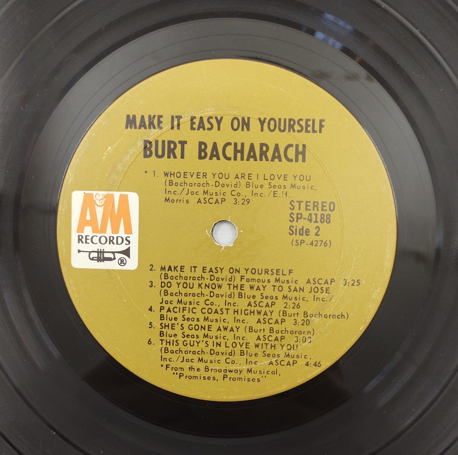 Burt Bacharach – Make It Easy on Yourself LP A&M SP-4188 Stereo Canada