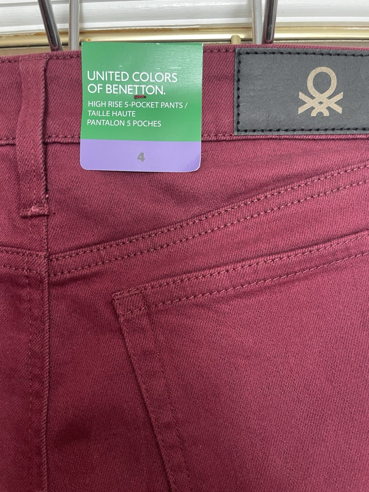 Benetton Skinny Pants Olive Green 5-Pocket Stretchy Slim Women’s Jeans