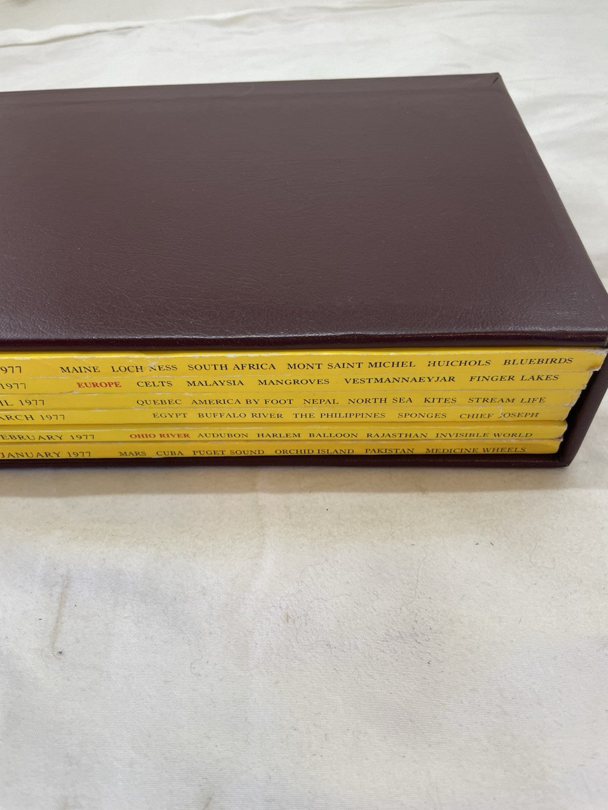 Nat Geo Jan–Jun 1977 Slipcover Lot | Earth, Culture, Illustrated Guide