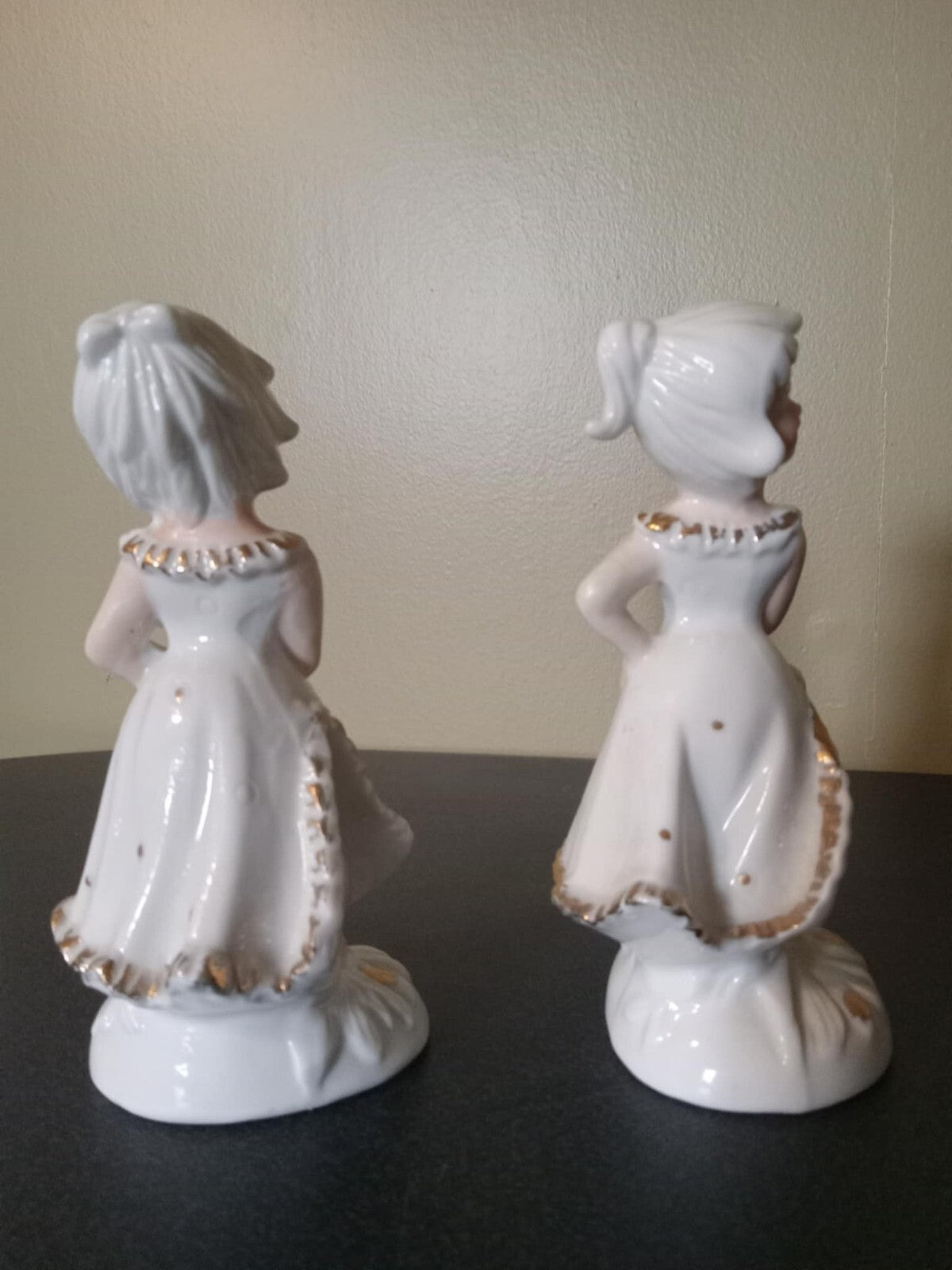 Art Deco 1920s Flapper Girl Statue Figurines – Set of Two