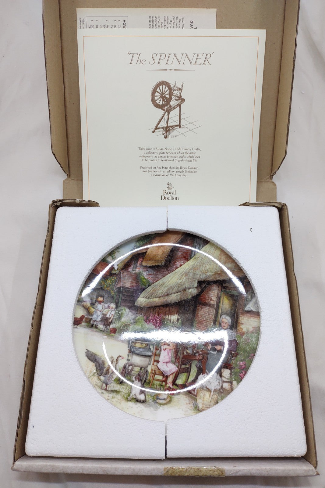 Royal Doulton Old Country Crafts Plate Set of 8 Susan Neale w/ Boxes & COAs