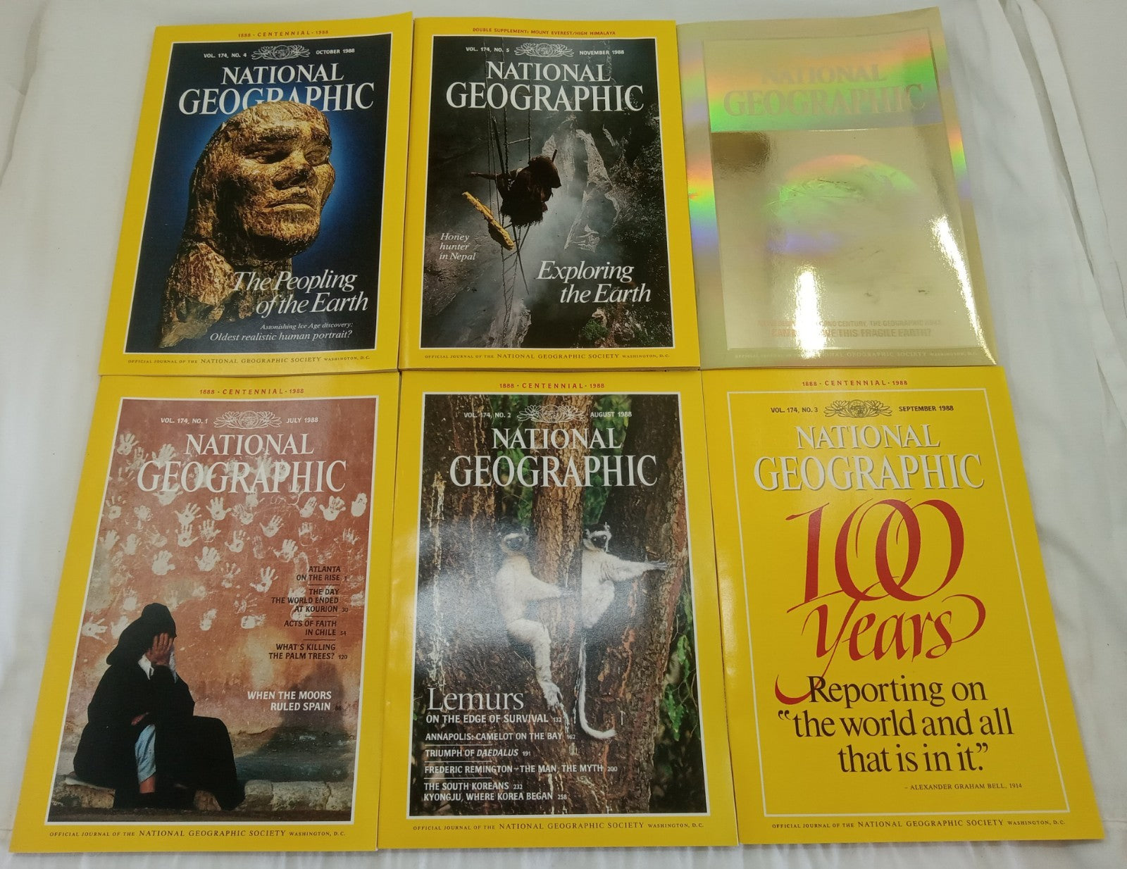 Nat Geo Magazines With Slipcover July To December 1988