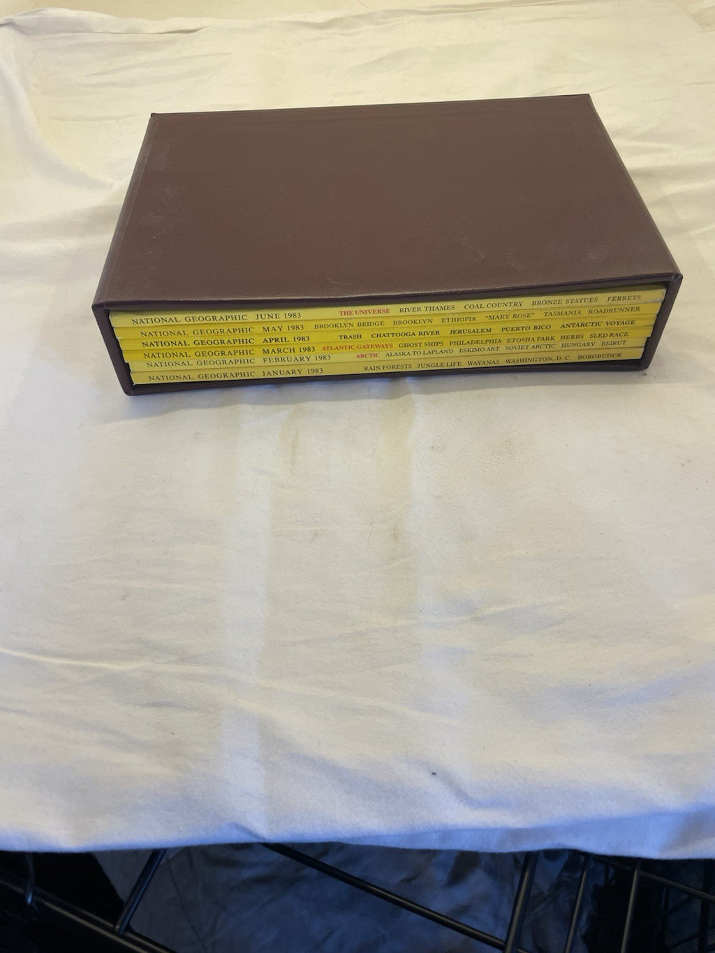 National Geographic Magazines Jan-June 1983 Slipcover - Vintage Collectible Set
