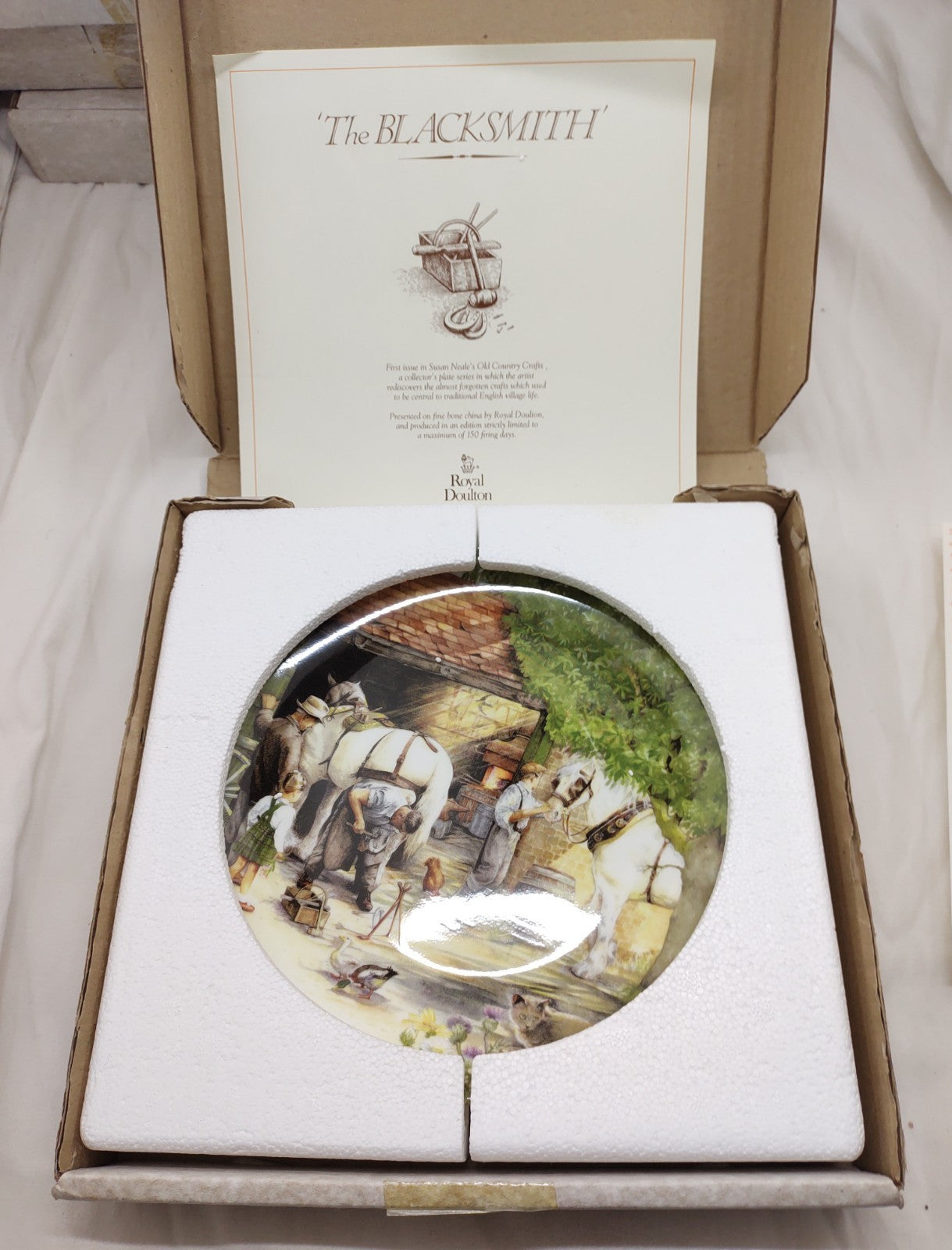 Royal Doulton Old Country Crafts Plate Set of 8 Susan Neale w/ Boxes & COAs