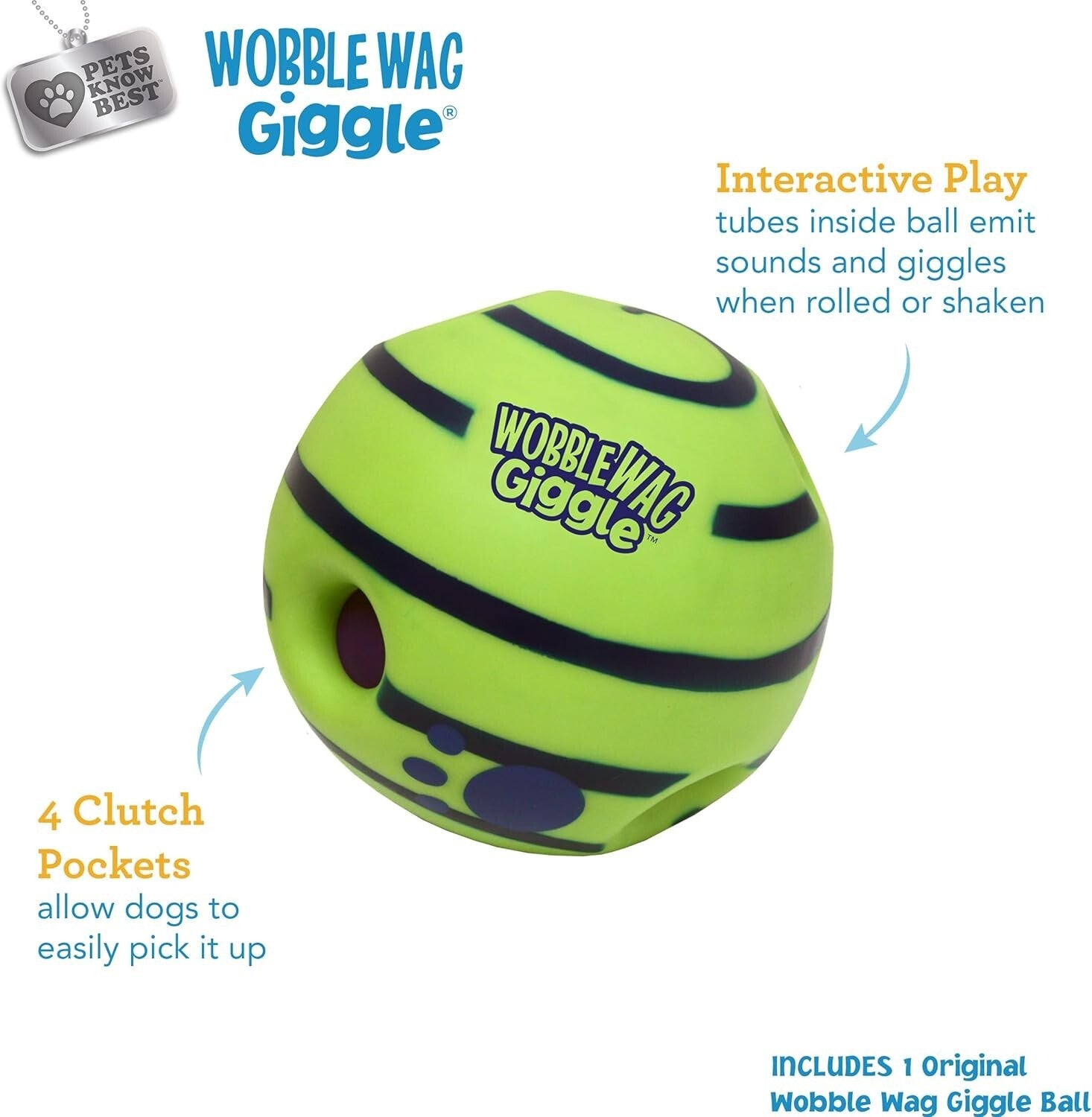 Wobble Wag Giggle Ball – Interactive Dog Toy with Fun Sounds Durable Design