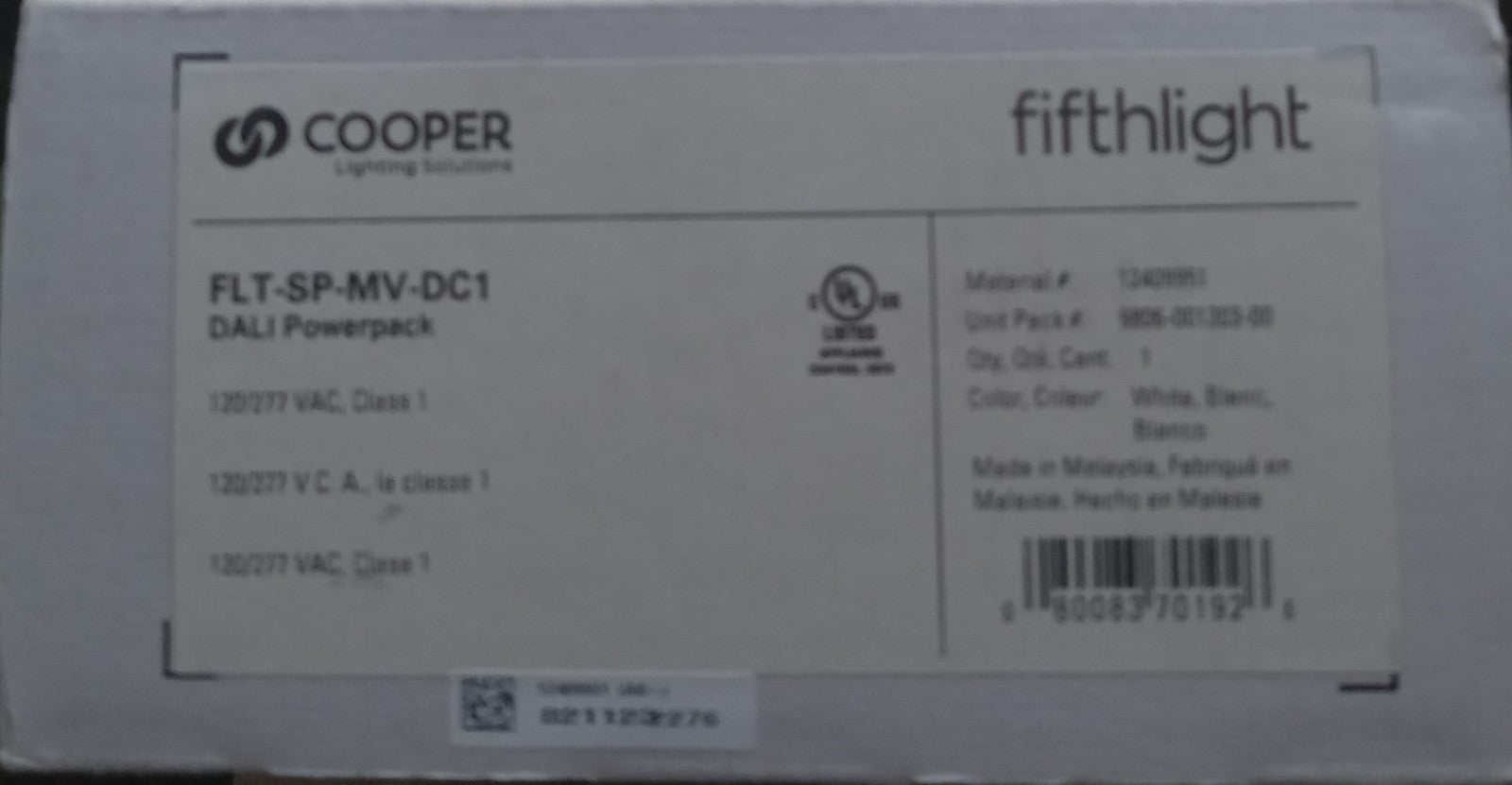 Greengate Cooper Lighting FLT-SP-MV-DC2 – DALI Powerpack, Sealed, Modern
