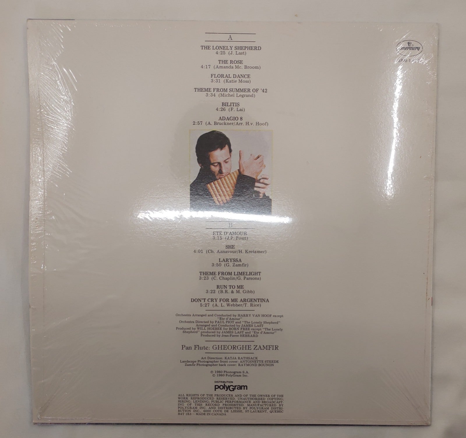Zamfir - The Lonely Shepherd LP Mercury SRM-1-4015 Europe 1980