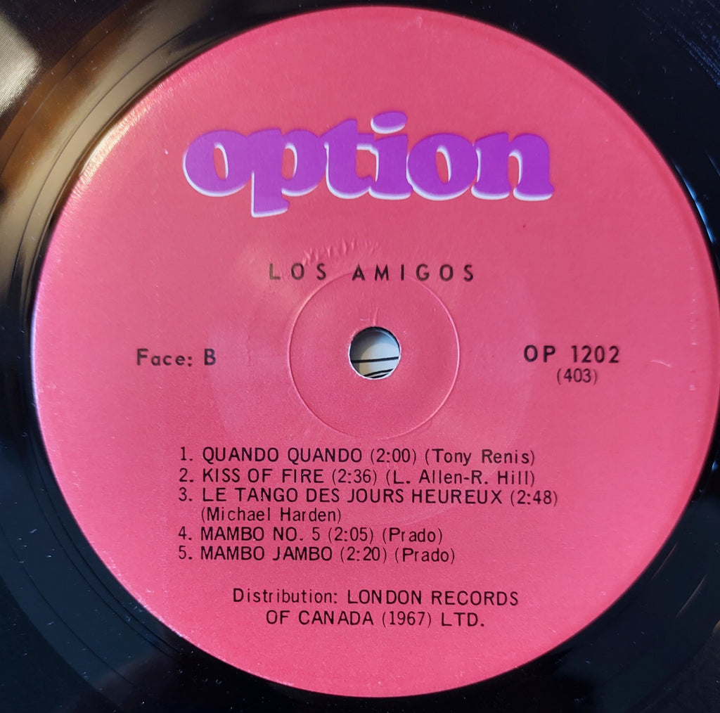 Los Amigos Option OP-1201 1967 Mono/Stereo Cha-Cha Tango Mambo LP