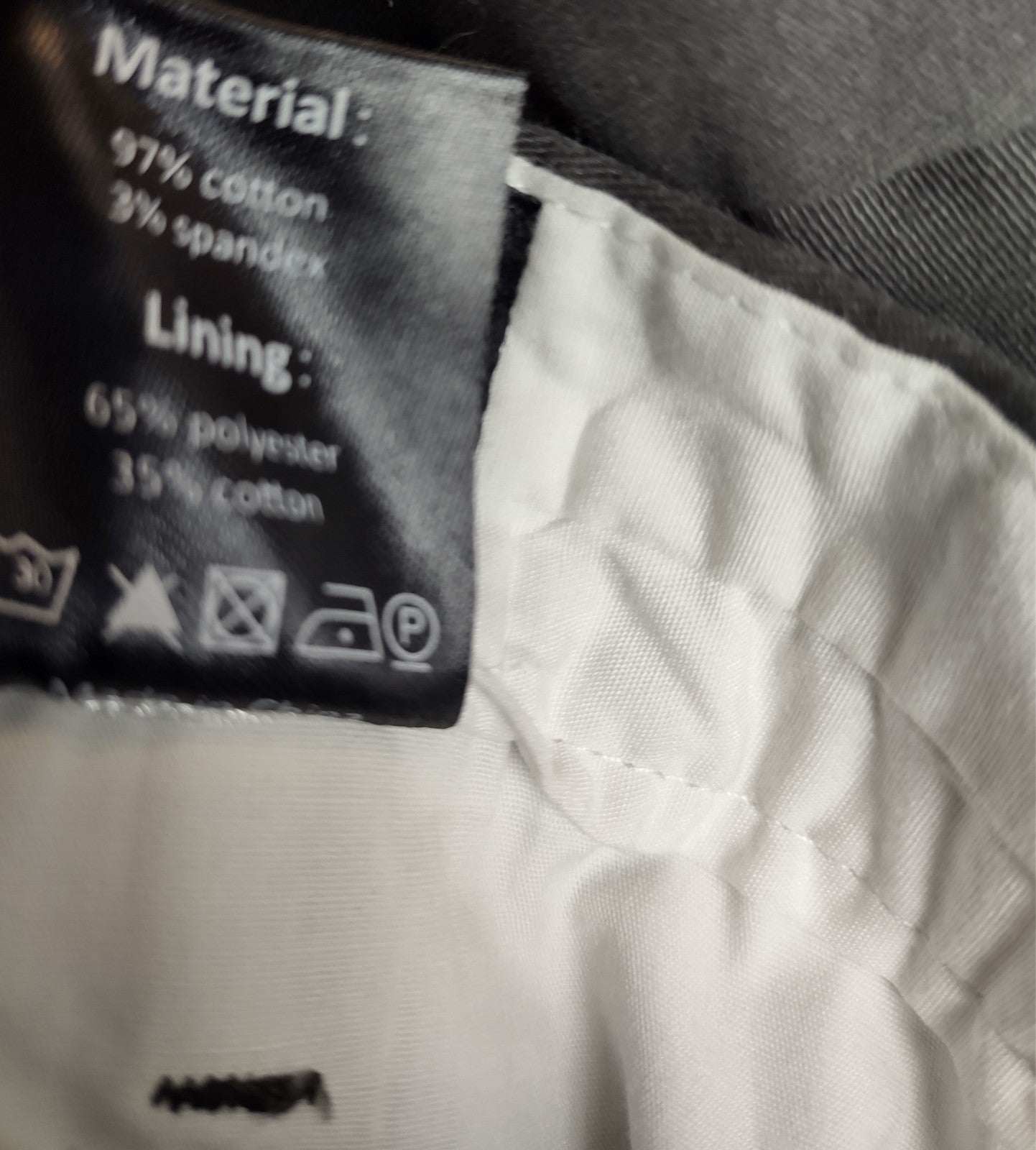 Snover Men’s Dark Grey Chino Pants Straight Leg Stretch Fit Casual NWT