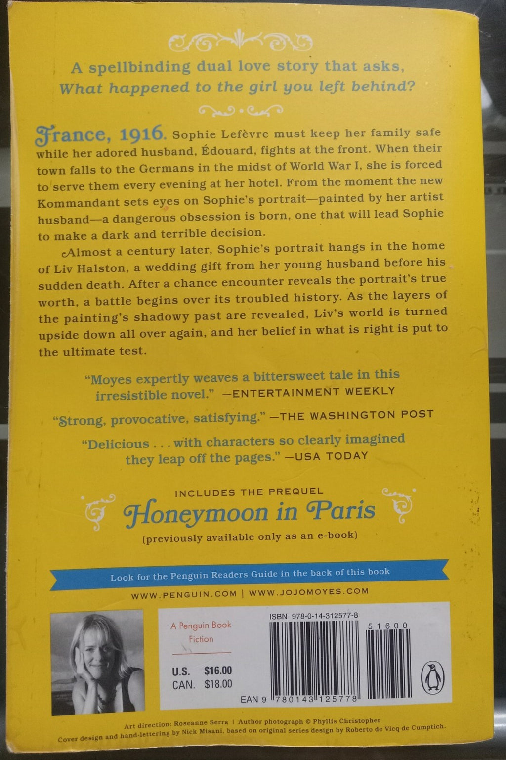 The Girl You Left Behind by Jojo Moyes (Year) Hardcover VG