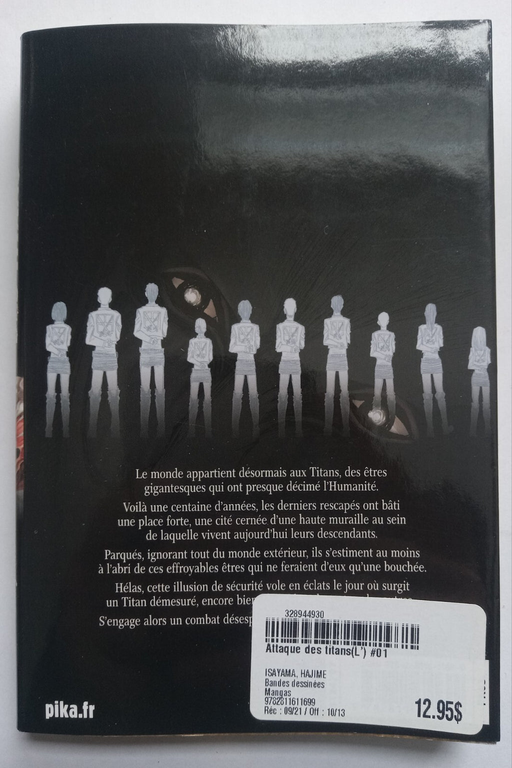 L'attaque des titans Tome 1 Hajime Isayama 2009 VG+