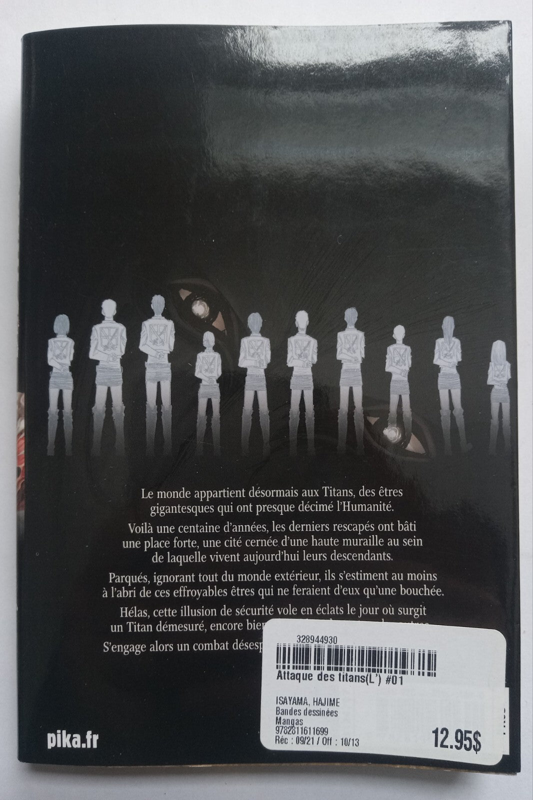 L'attaque des titans Tome 1 Hajime Isayama 2009 VG+