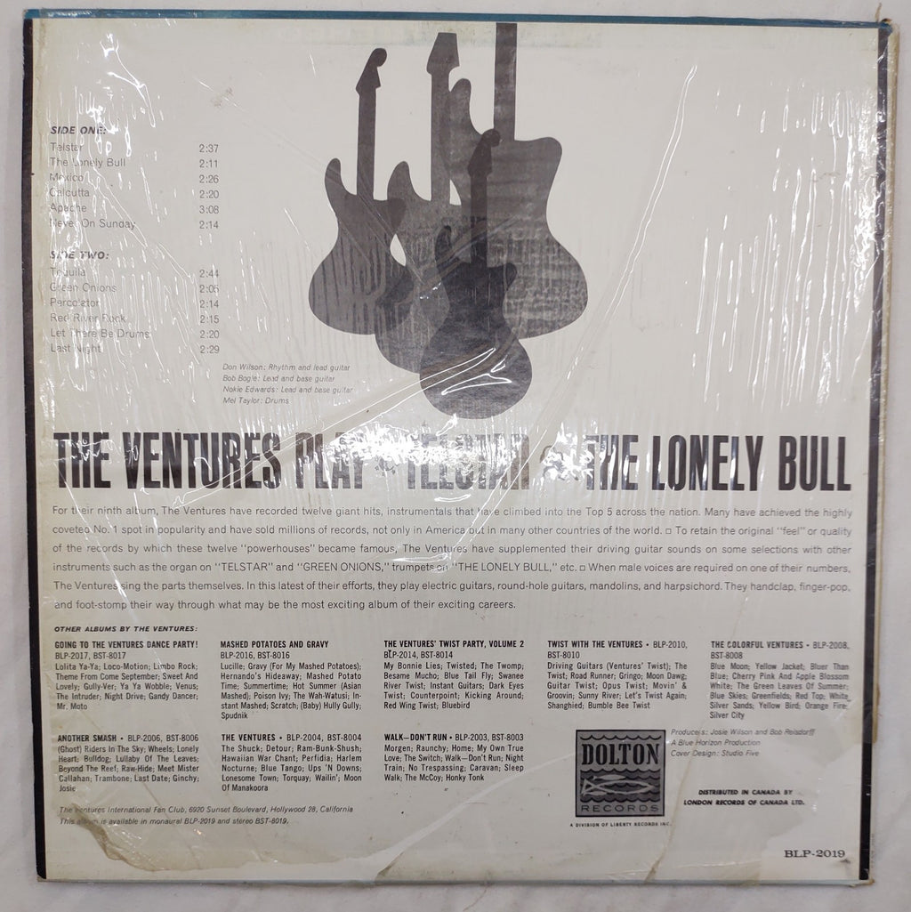 The Ventures – Play Telstar / The Lonely Bull LP Dolton BLP 2019 Surf