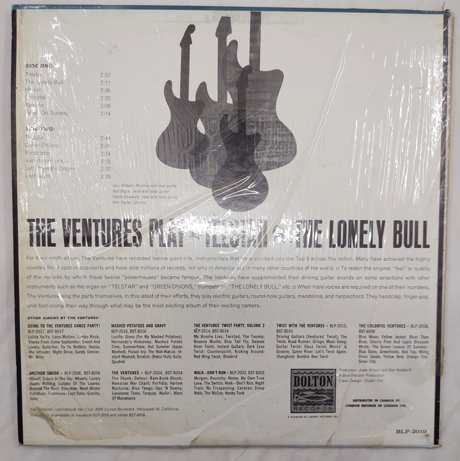The Ventures – Play Telstar / The Lonely Bull LP Dolton BLP 2019 Surf