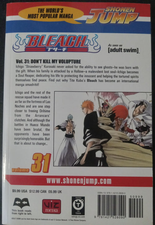 Bleach Vol 31 by Tite Kubo – Viz Jun 2010 Manga PB VG+