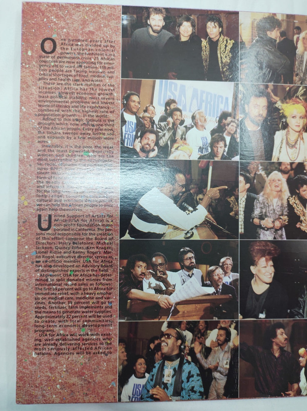 USA for Africa – We Are The World LP 1985 Michael Jackson Lionel Richie VG