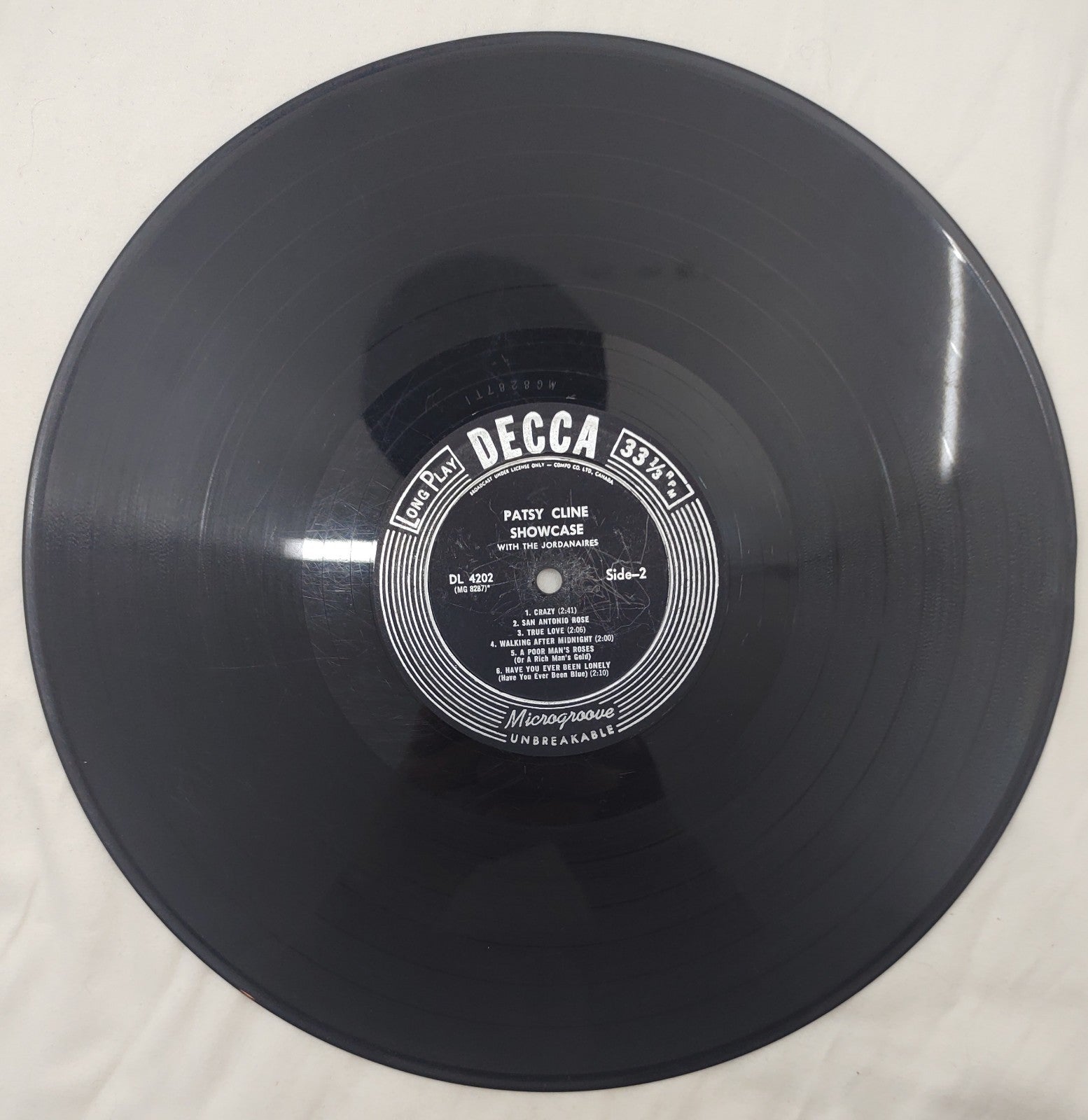 Patsy Cline – Showcase LP Decca DL 4202 Country Classic Vocal Album