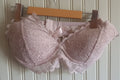Pink Lace Lightly Lined Bralette Wireless Sheer Intimates Bra Women’s Lingerie