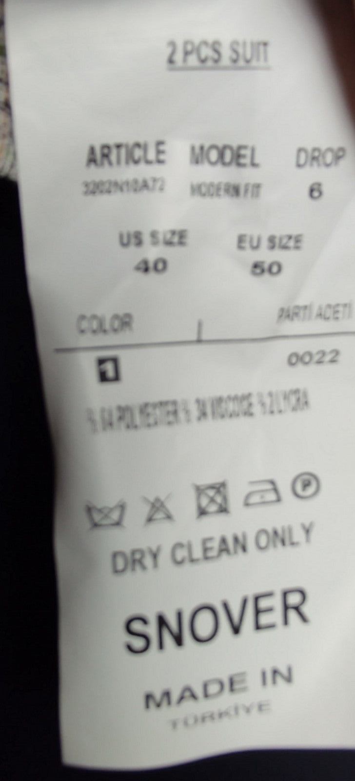 Snover Light Grey Check Blazer Men's Size 40 Modern Tailored Jacket