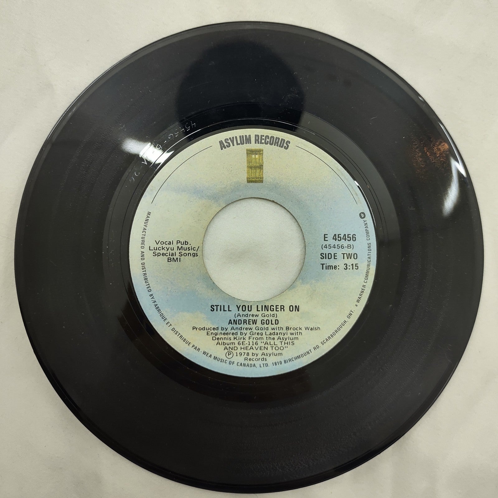 Andrew Gold – Still You Linger On 7” Asylum E-45456 Canada 1978