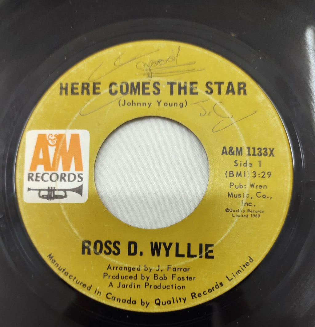 Ross D. Wyllie – Here Comes The Star 7” A&M 1133X Canada 1969