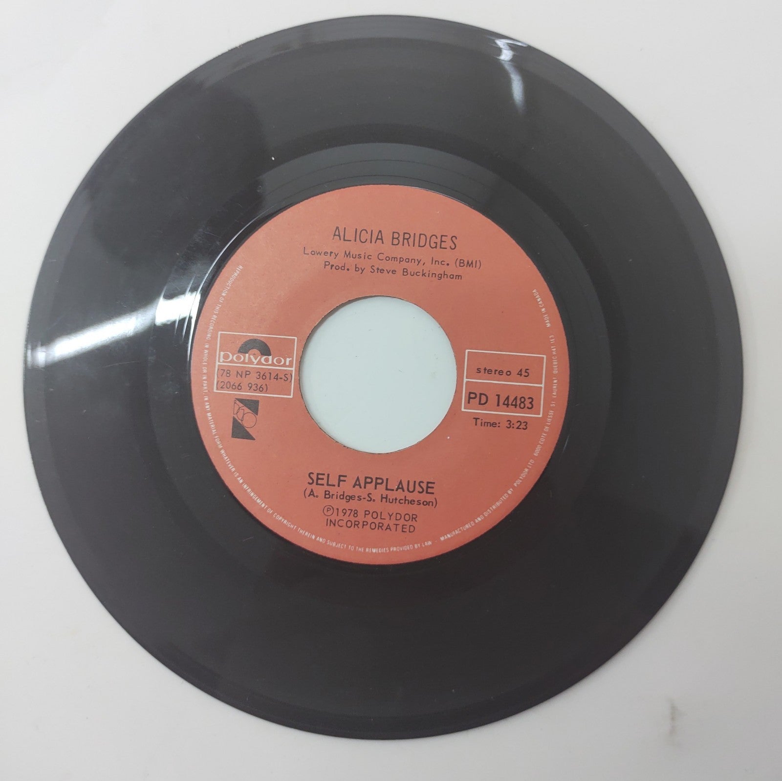 Alicia Bridges I Love the Nightlife / Self Applause 7" 45 Vinyl 1978 PD14483