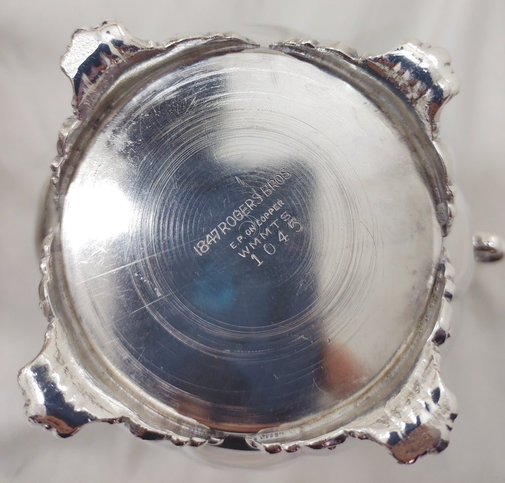 1847 Rogers Bros EP on Copper Victorian Silverplate Tea & Coffee Set Ornate