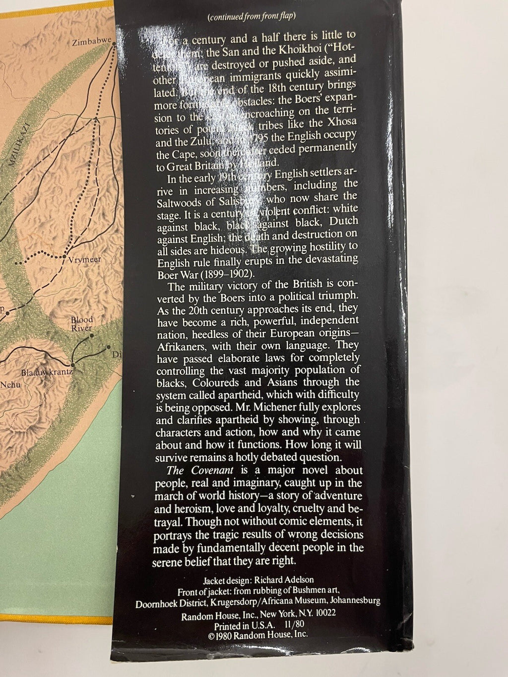 The Covenant by James Michener – G+ Historical Fiction Hardcover DJ