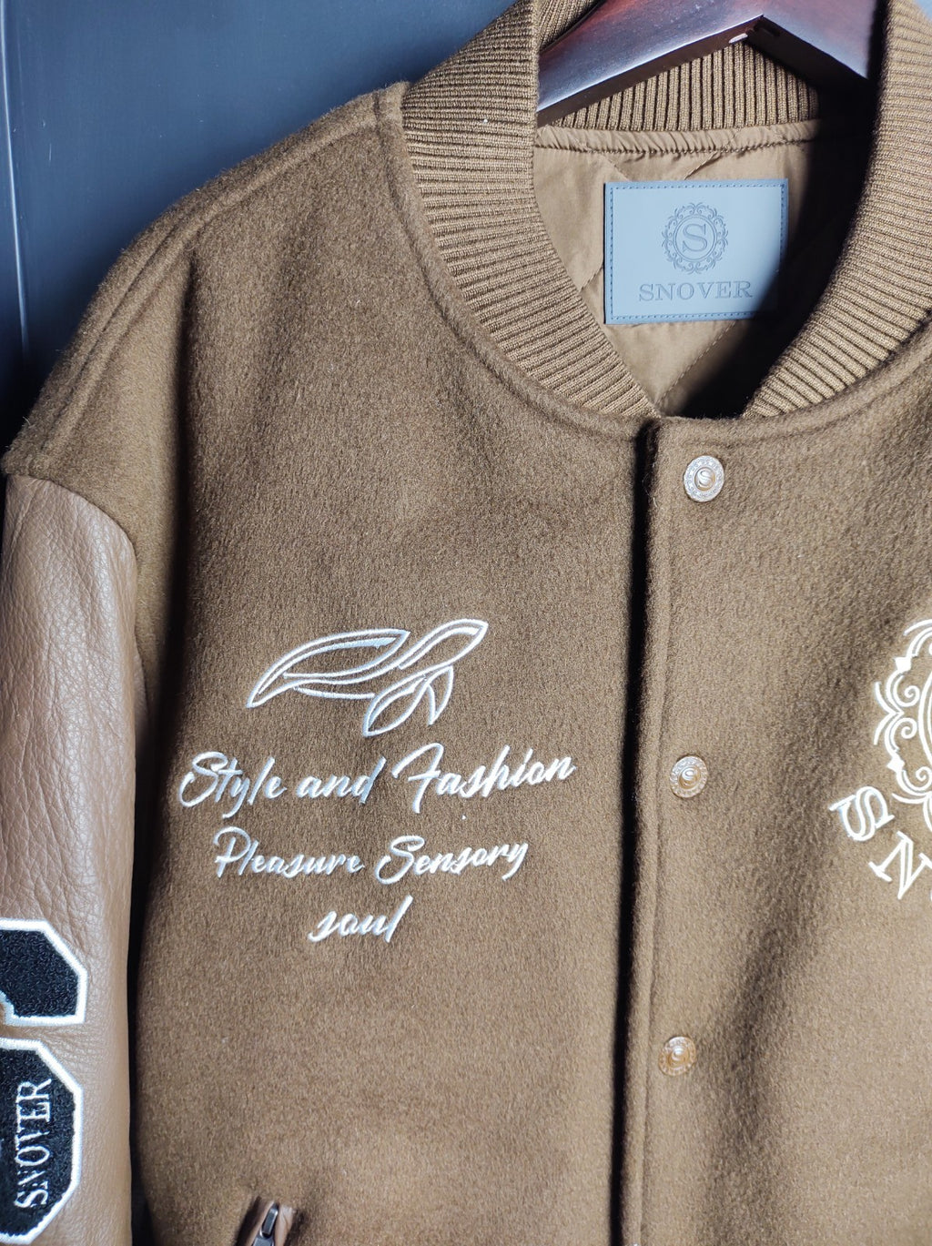 SNOVER Men’s Brown Bomber Jacket Size XL – Signature Premium Outerwear NWT