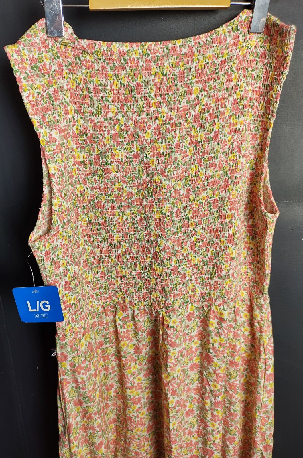 Nautica Women’s Floral Maxi Dress Large 100% Viscose Boho Summer Vacation