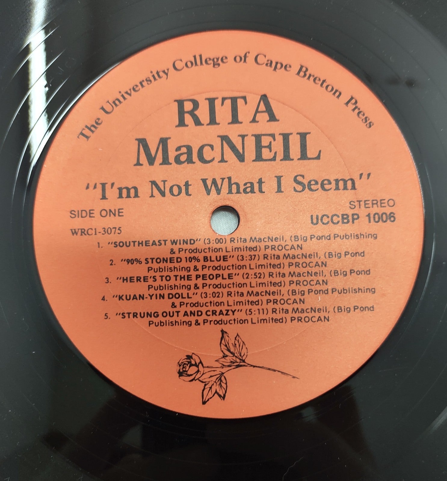 Rita MacNeil – I’m Not What I Seem LP Signed Autographed Vinyl UCCBP-1006 VG