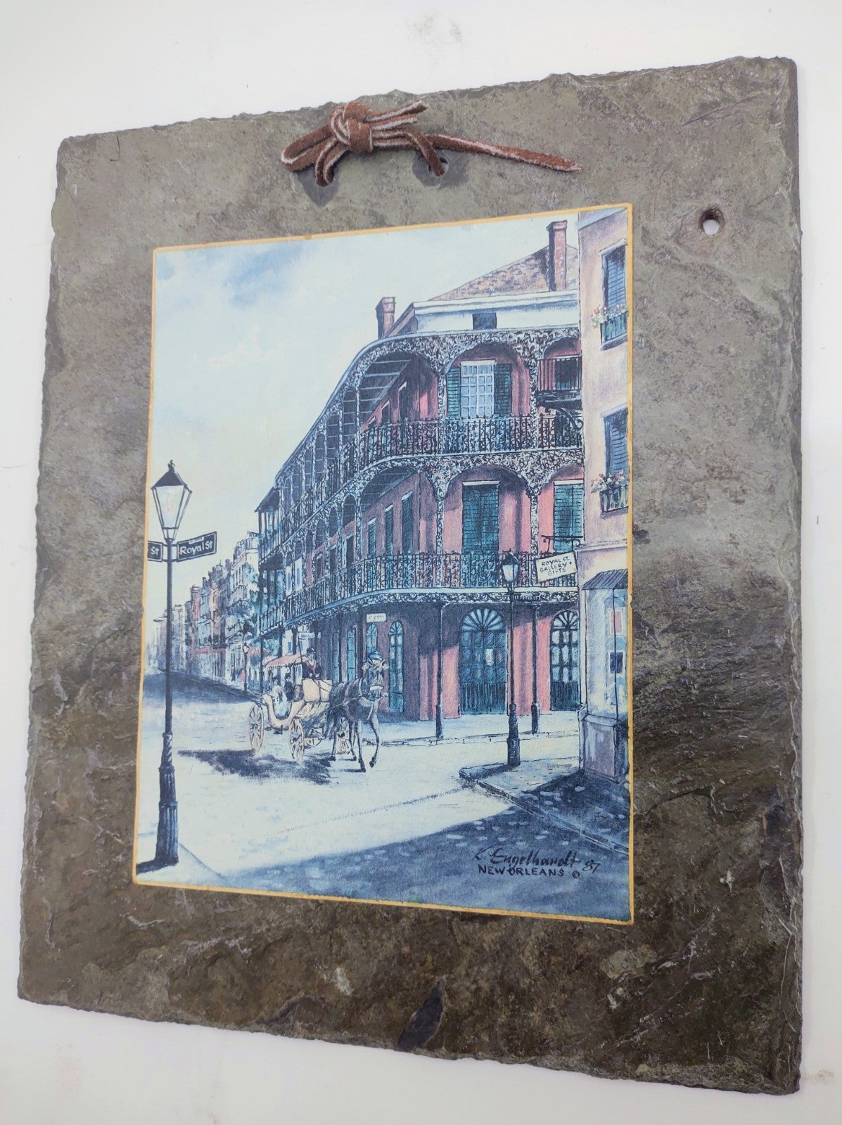 Knut Engelhardt Royal St New Orleans Historic Slate Art Print Vintage Decor