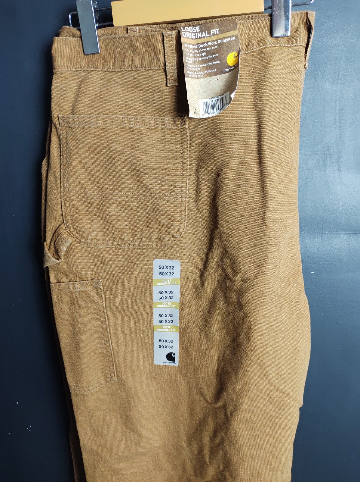 Carhartt Men’s 50x33 Loose Original Fit Washed Duck Work Pants NWT