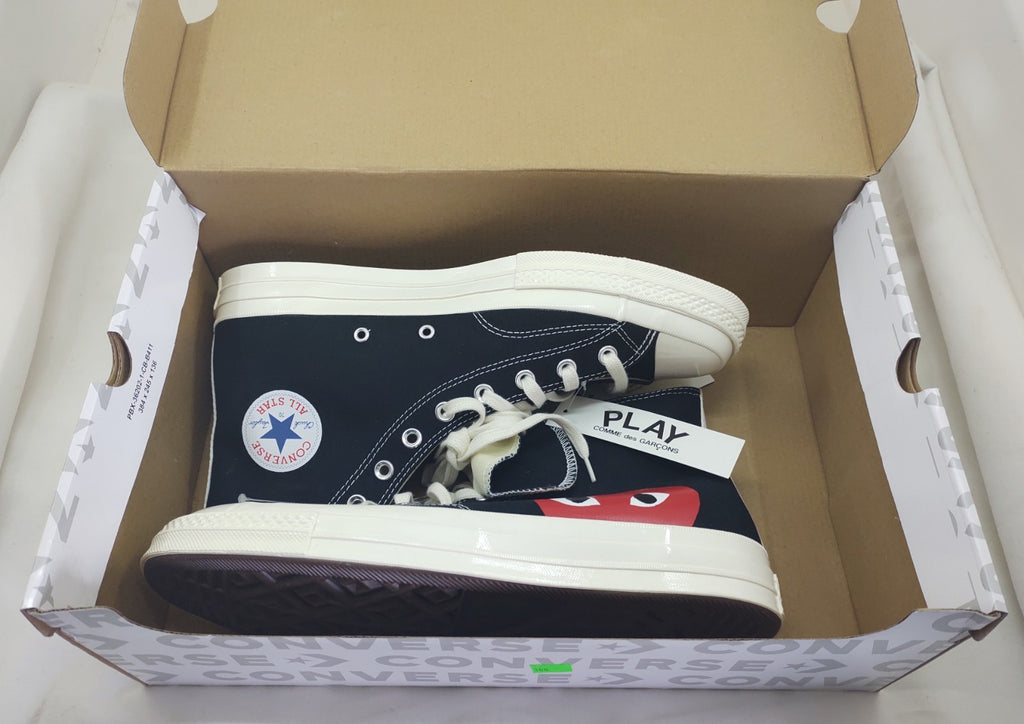 Converse x Comme des Garçons Play Chuck 70 High Black Sneakers – New in Box