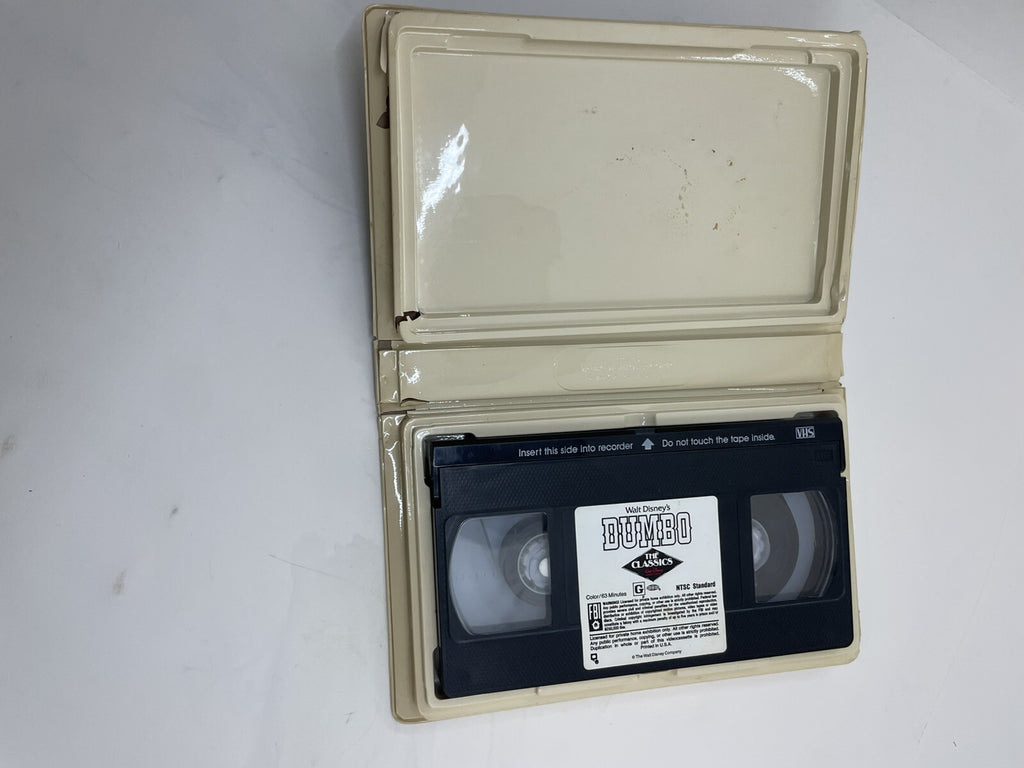 Disney VHS Dumbo 1999 Animated Movie White Clamshell Tape
