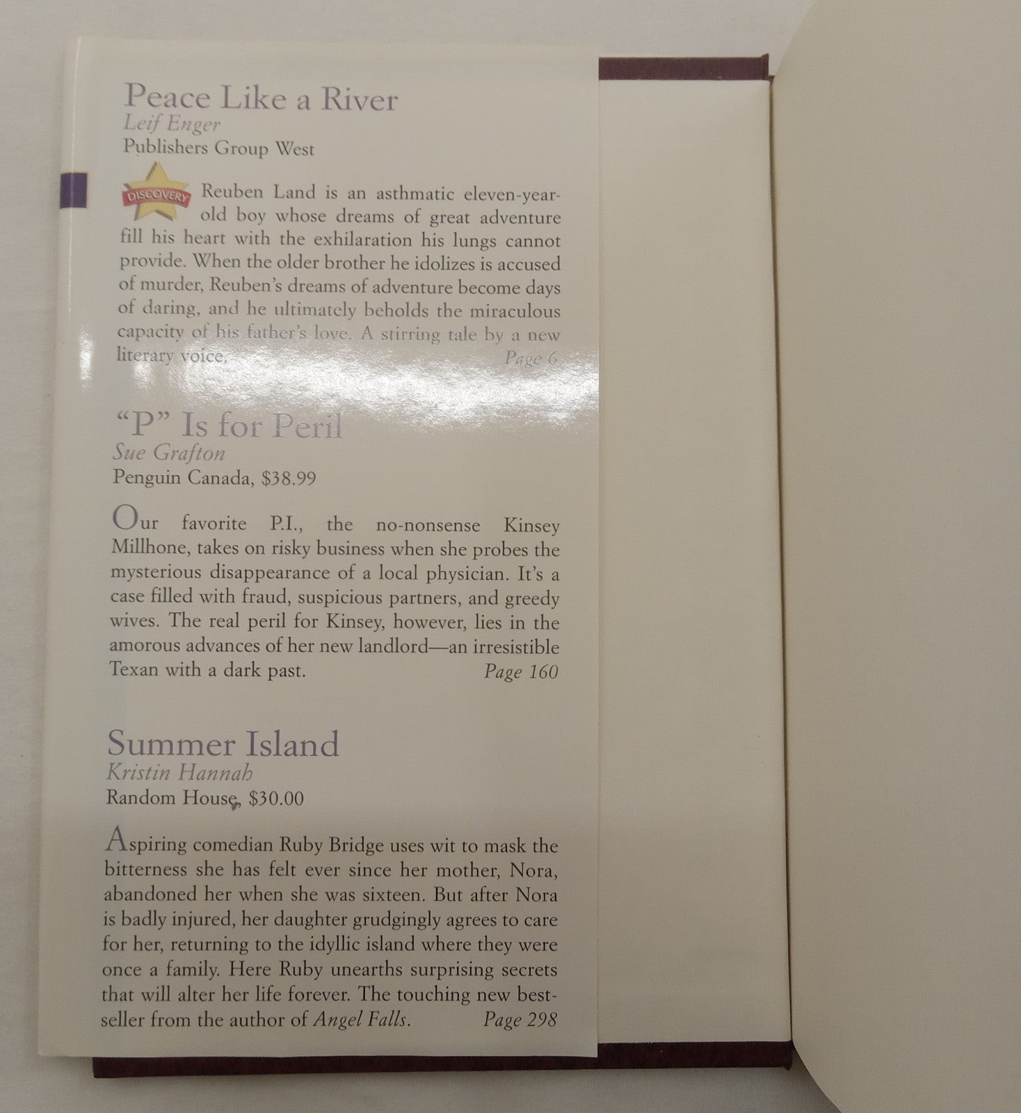 Reader's Digest Select Editions Vol 4 2001 HC 1st Ed w/ Dust Jacket