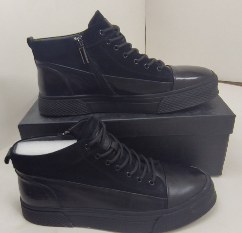 Snover AL6-13 Men's Black Leather Ankle Boots Premium Dress Footwear