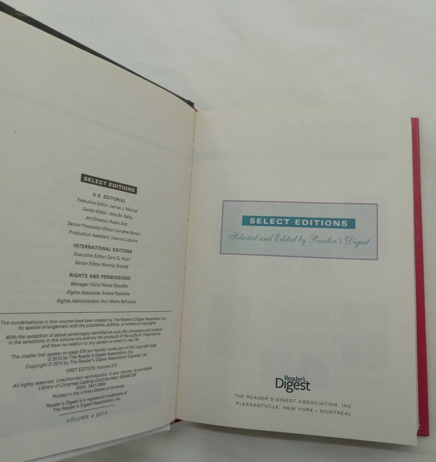 Readers Digest Condensed Books 2010 Hardcover w/ Dust Jacket - Near Mint