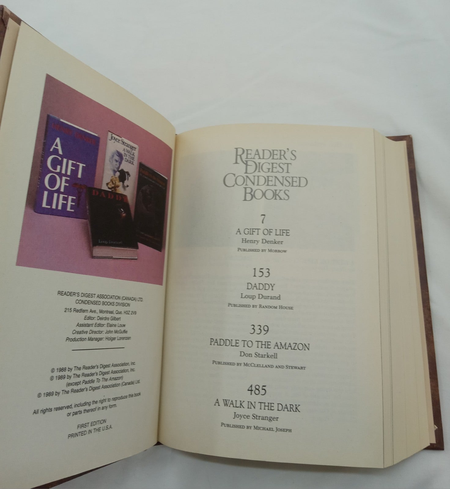 1989 Reader's Digest Condensed 1st Ed HC Leather Gilt Vtg NM Classic