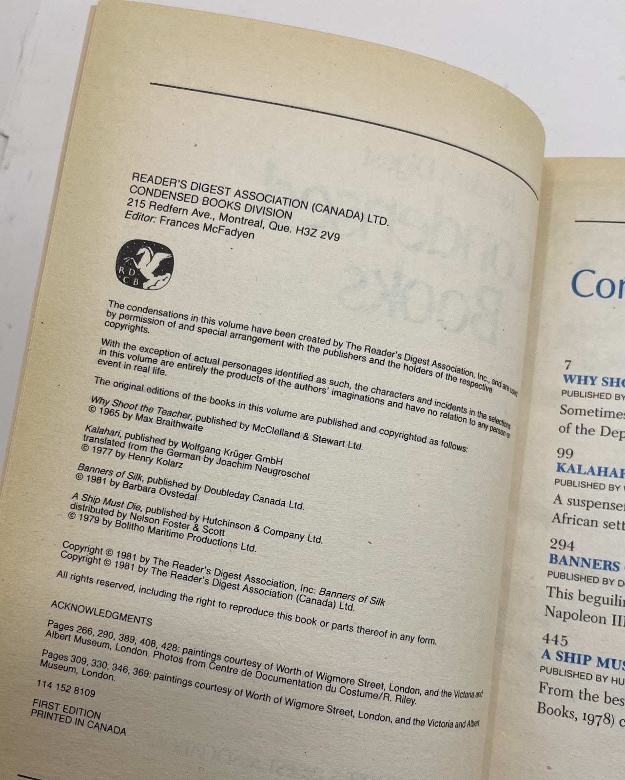 1981 Reader's Digest Condensed 1st Ed HC Leather Gilt Vtg NM Collectible