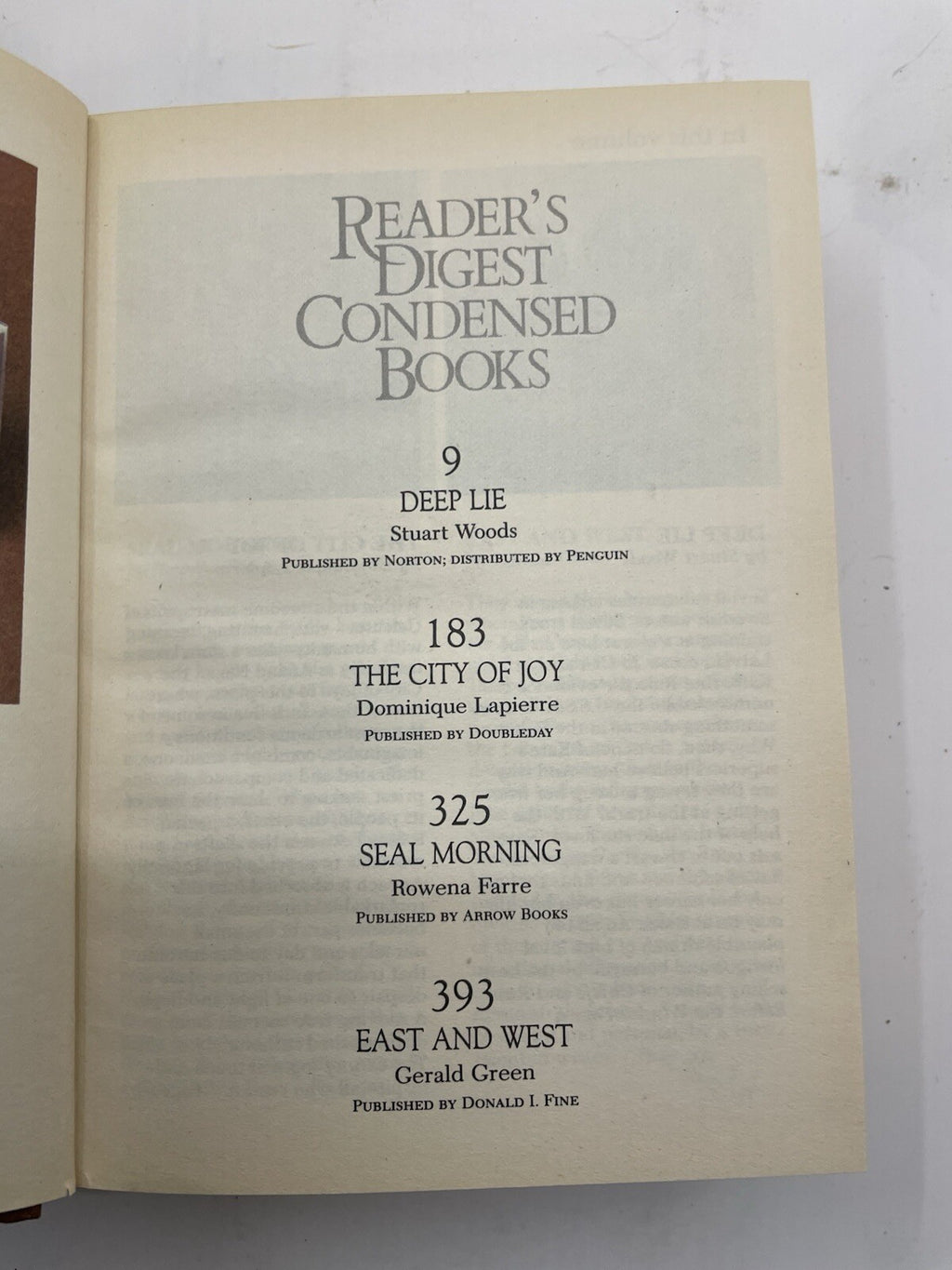Reader’s Digest Condensed Books 1st Ed 1987 Leather Bound w/ Gilt Edges - NM