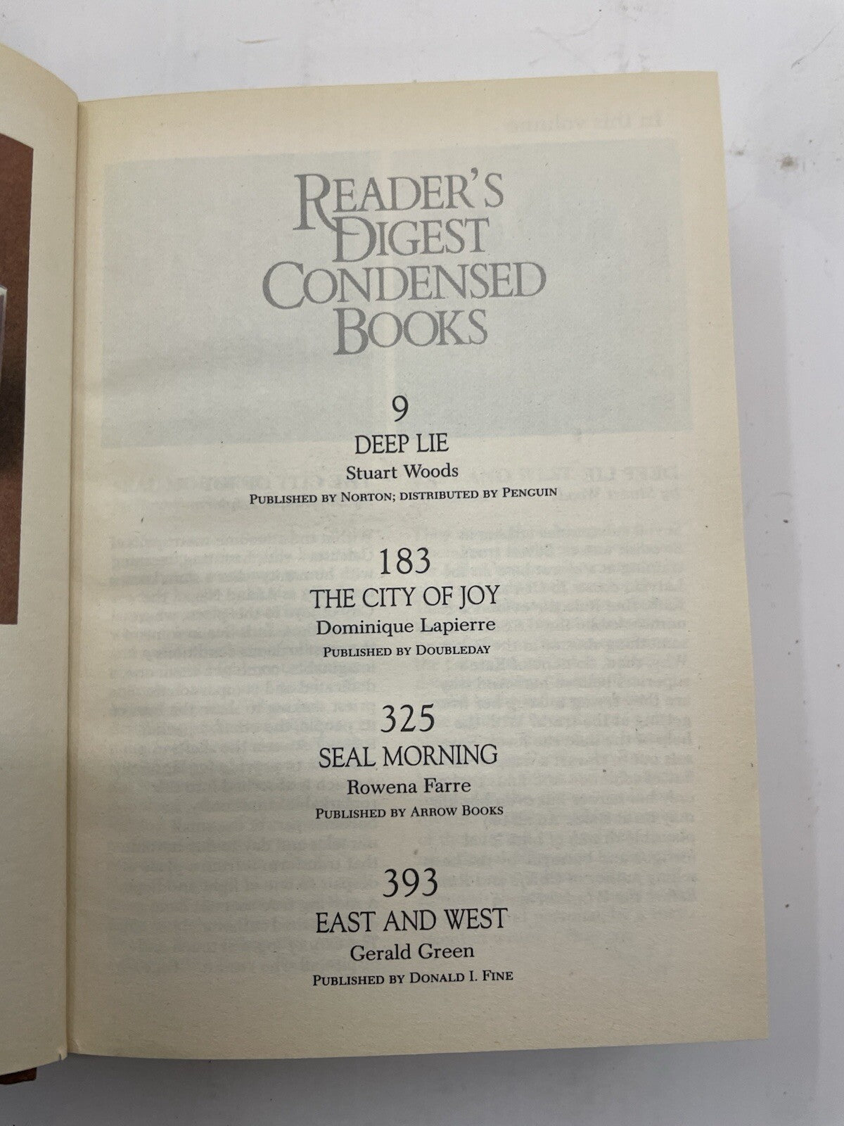 Reader’s Digest Condensed Books 1st Ed 1987 Leather Bound w/ Gilt Edges - NM