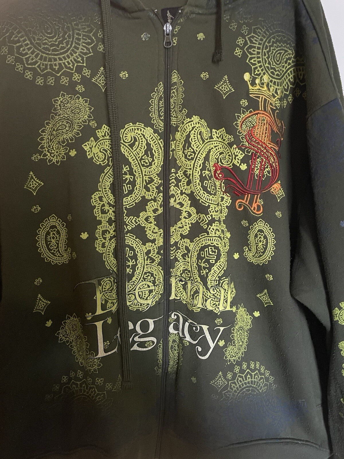 Rawblue Vintage Y2K Insatiable Desires Dark Green Japanese Anime Punk Sweater