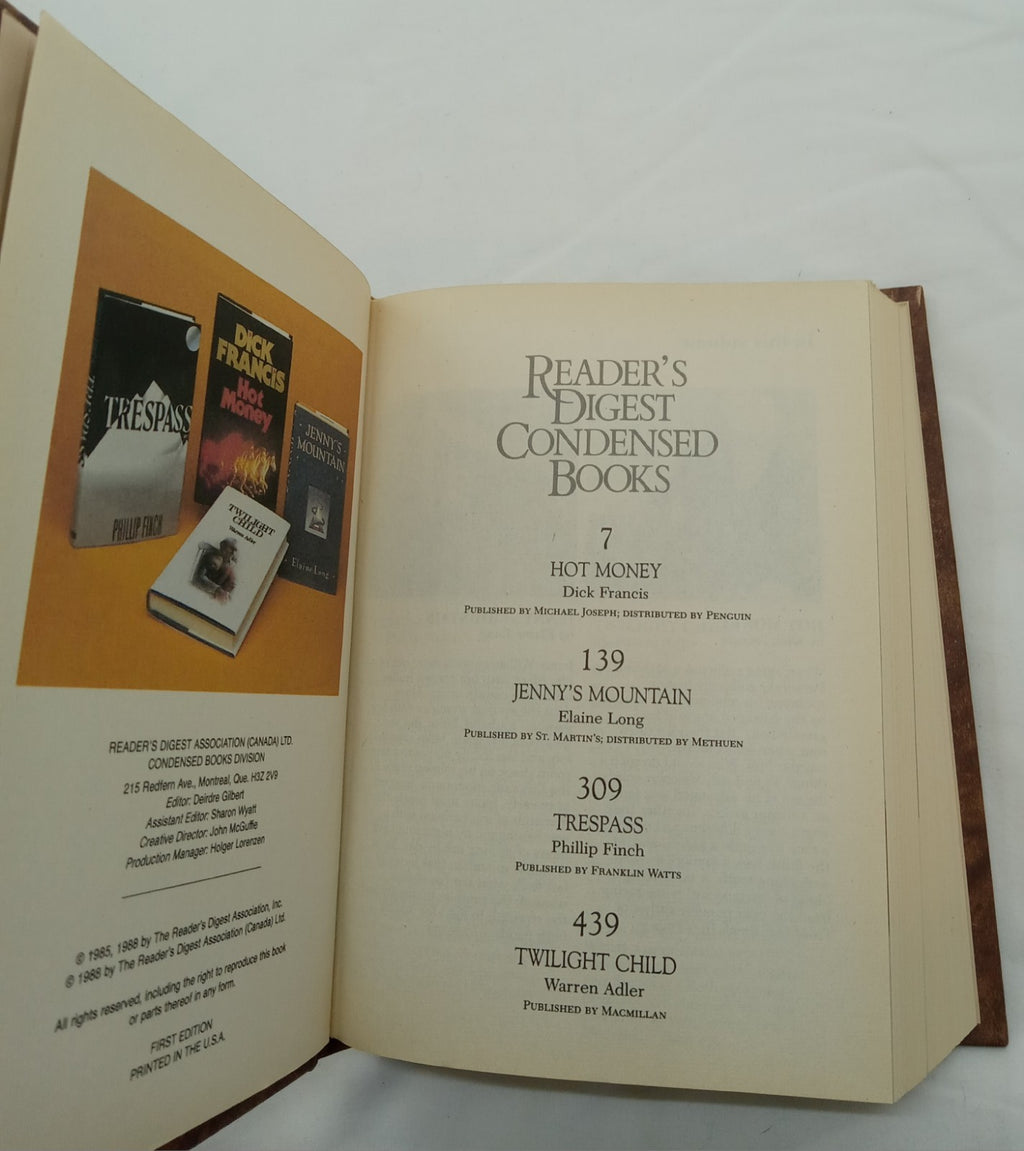 1988 Reader's Digest Condensed 1st Ed HC Leather Gilt Vtg NM Fiction