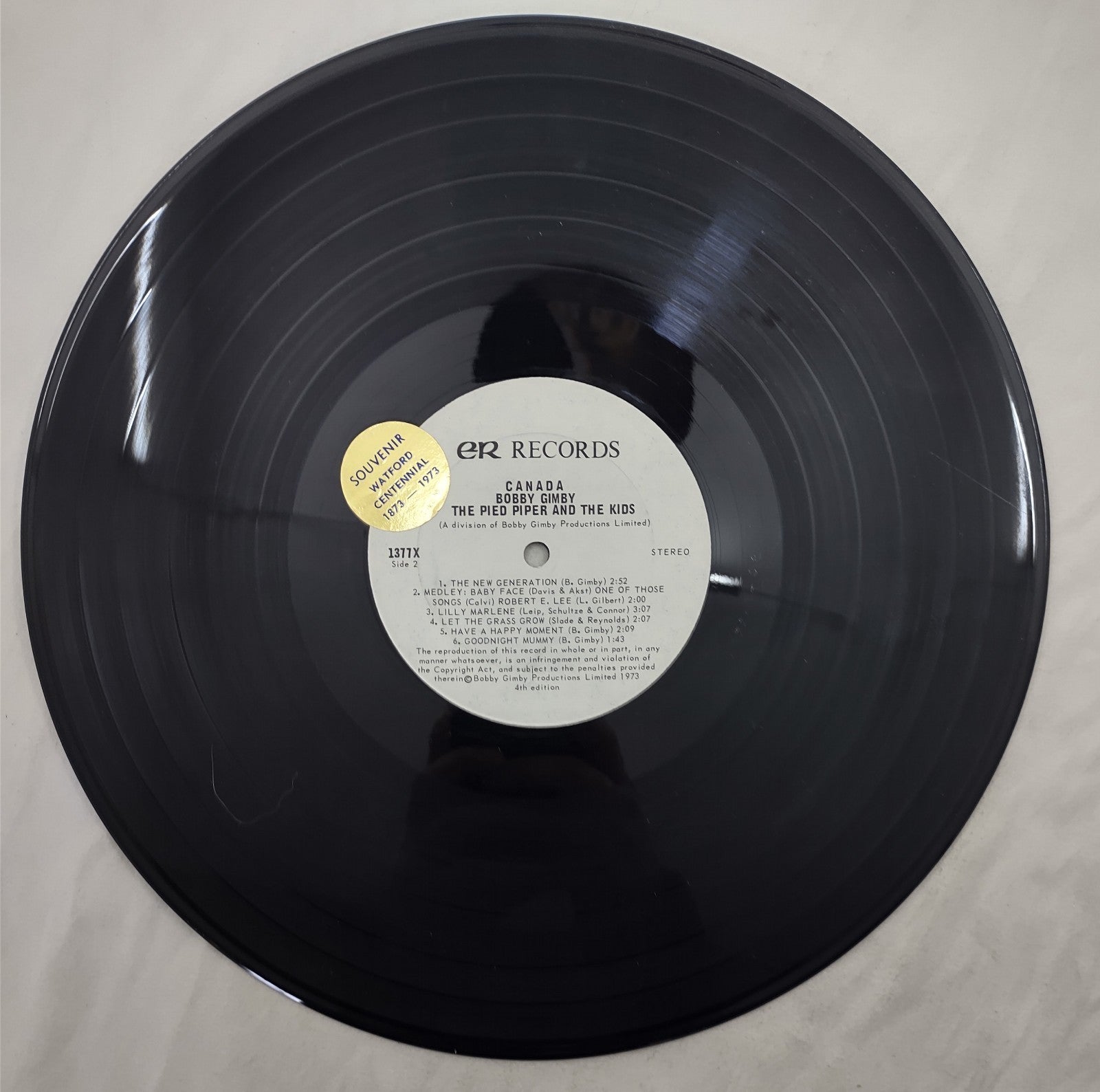 Bobby Gimby – Canada LP Stereo Pied Piper & The Kids Centennial Edition 1973