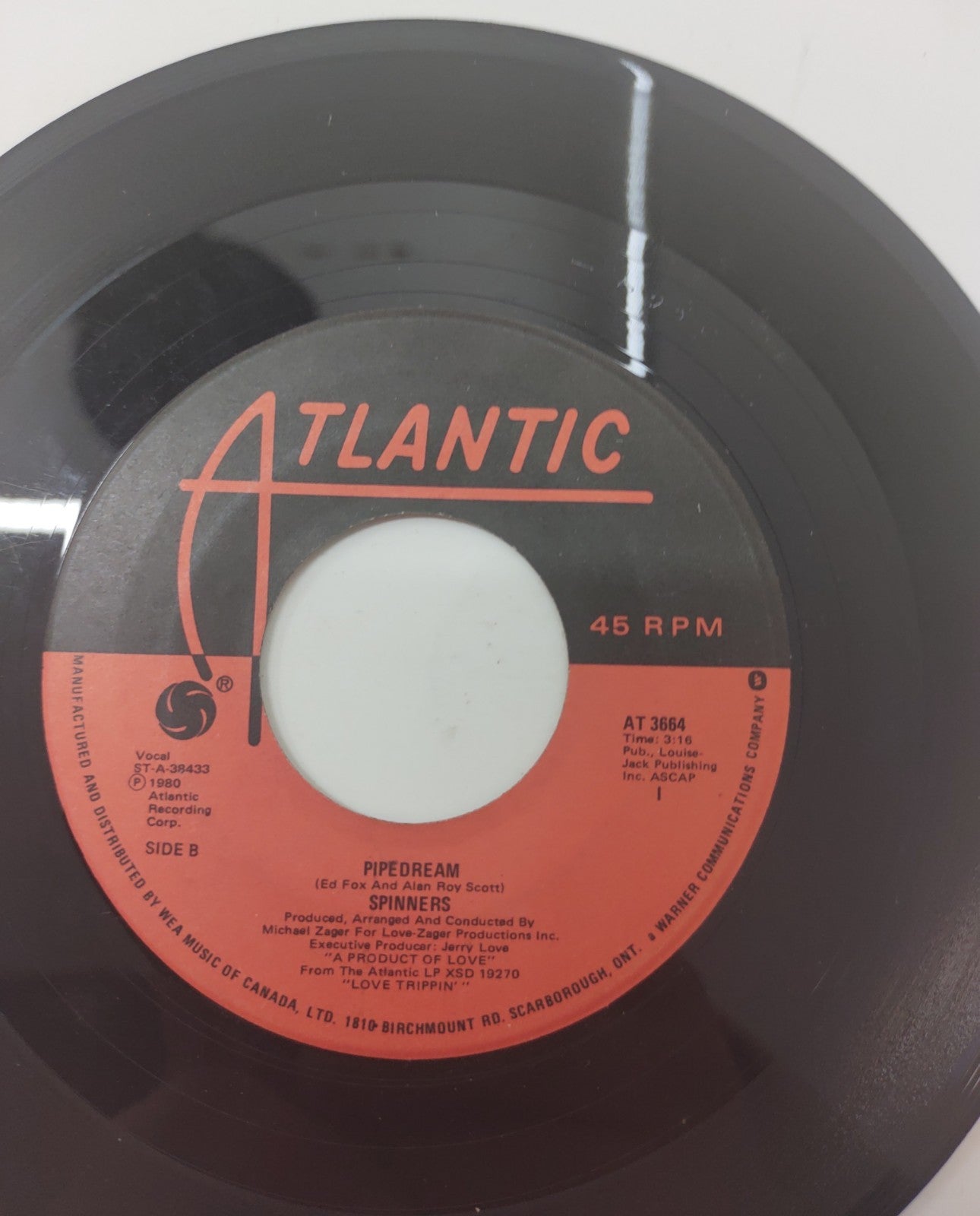 Spinners Pipedream / Love Trippin’ 7" 45 RPM Vinyl 1980 Atlantic