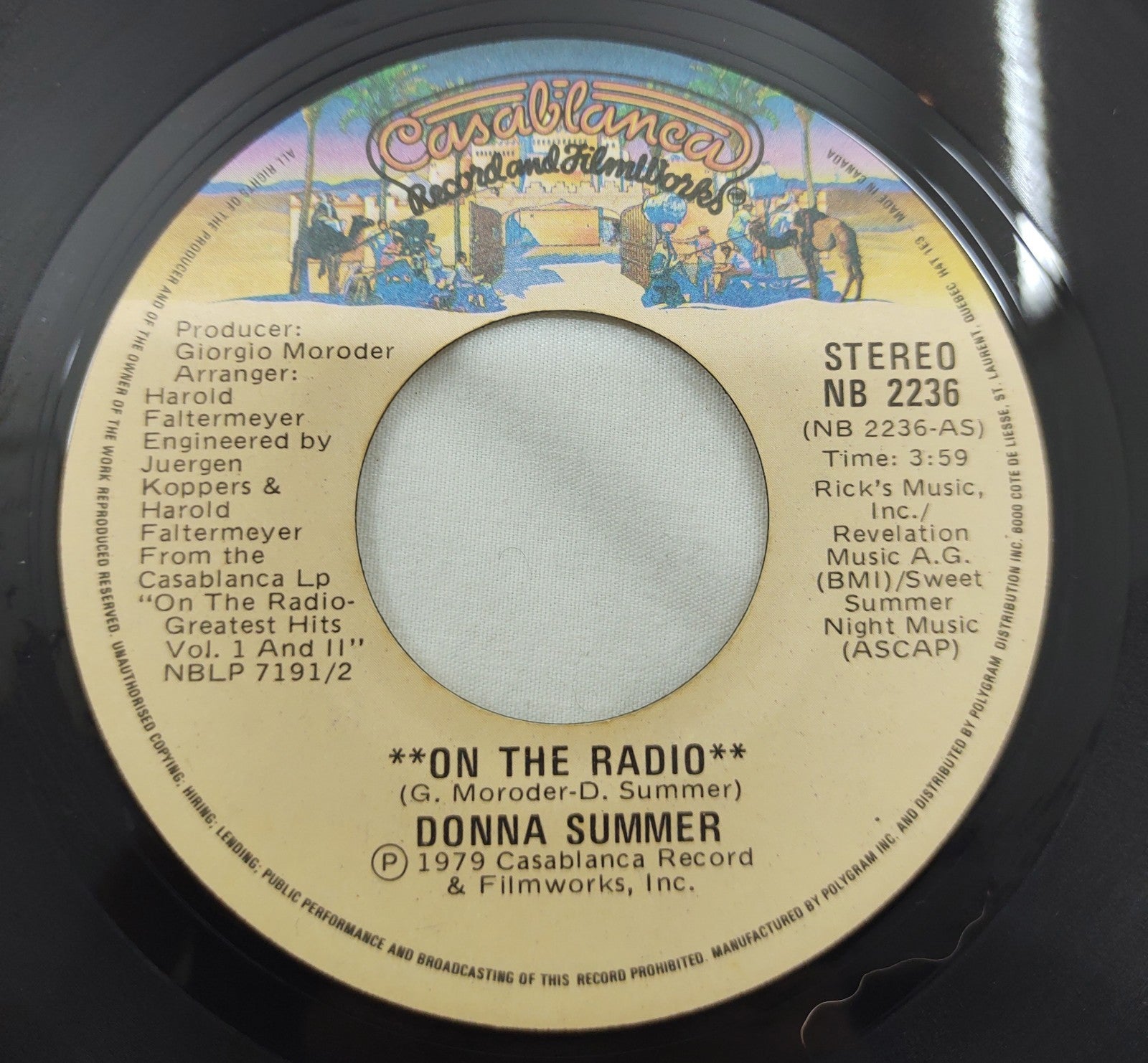 Donna Summer "On The Radio" 7" Single | Casablanca NB 2236, NBLP 7191/2