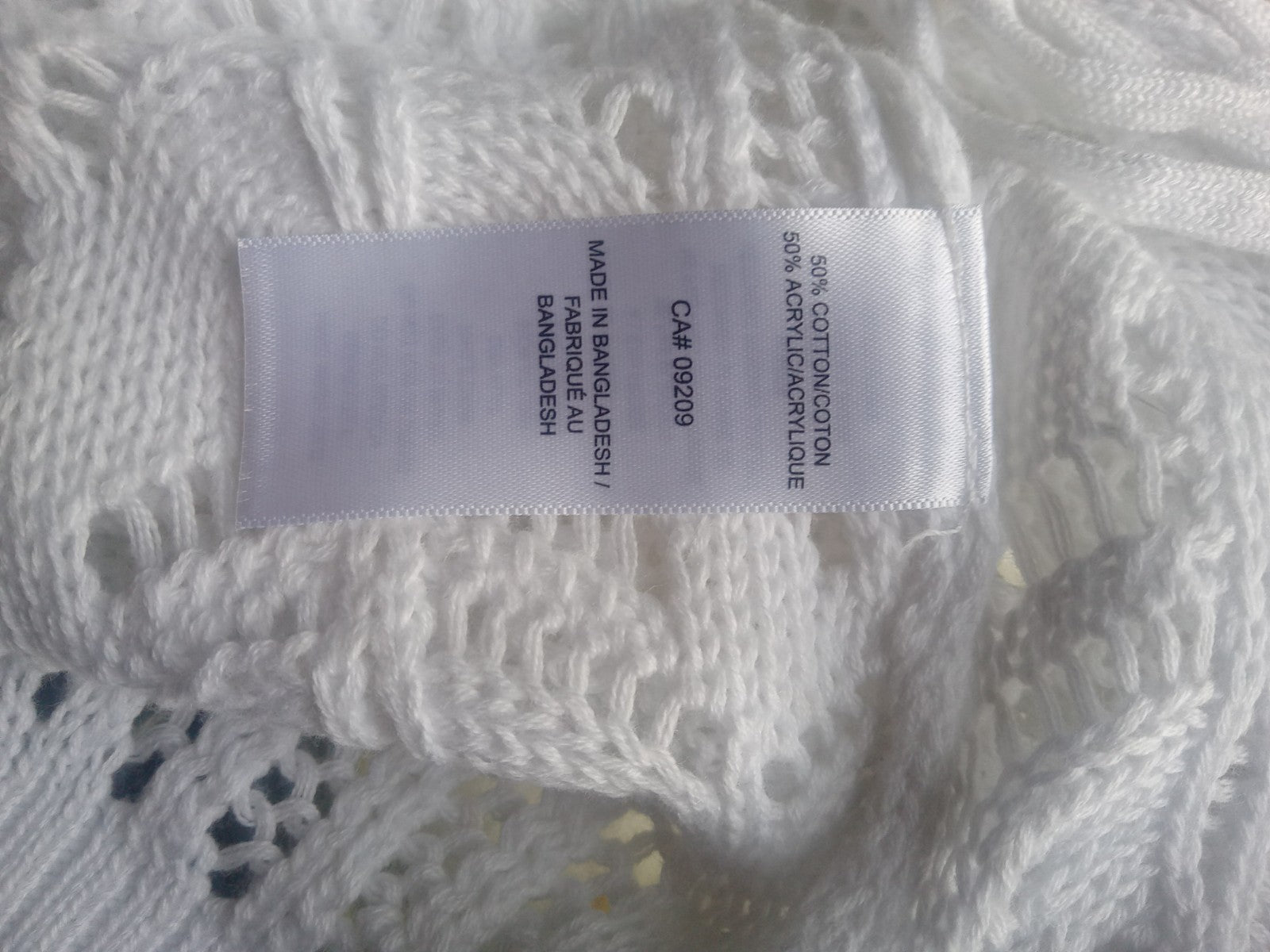 Cleo White Crochet Cardigan Cover Up NWT Size S Cotton Boho Beach Layer